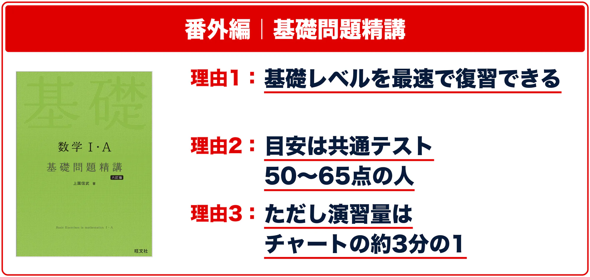 番外編 基礎問題精講のおすすめ理由