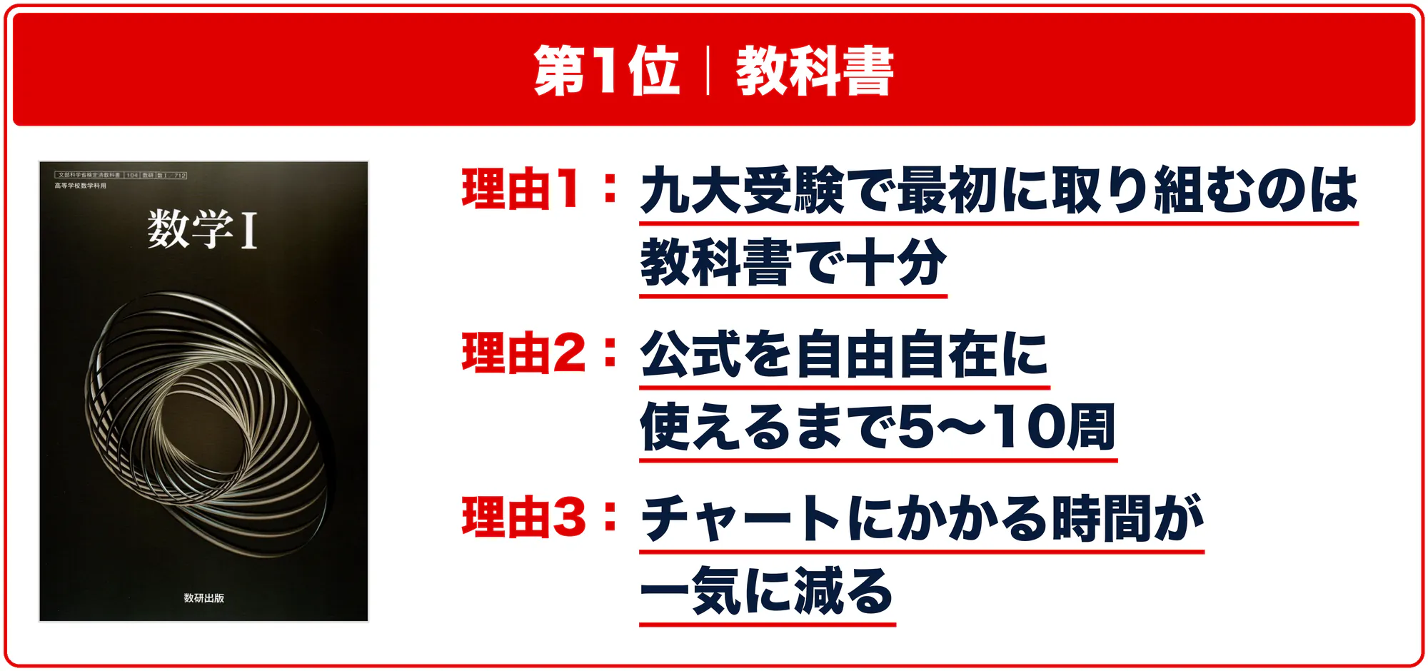第1位 教科書のおすすめ理由